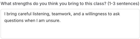 The embedded question and a synthetic student answer, cropped from the successful demo.